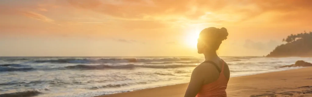 Woman looking into the sea